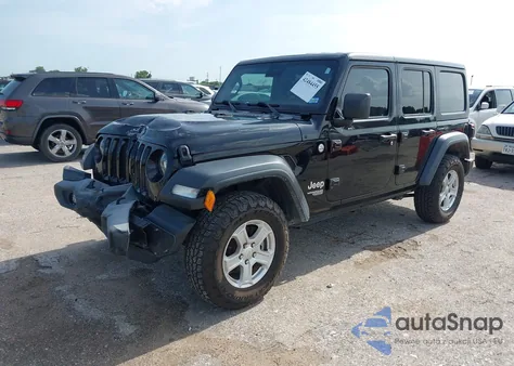 2020 Jeep Wrangler Unlimited Sport S 4X4 z USA, uszkodzony, nr VIN 1C4HJXDG1LW221916